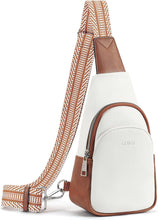 Load image into Gallery viewer, Faux Leather Camel Brown Crossbody Travel Sling Bag