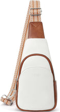 Load image into Gallery viewer, Faux Leather Camel Brown Crossbody Travel Sling Bag