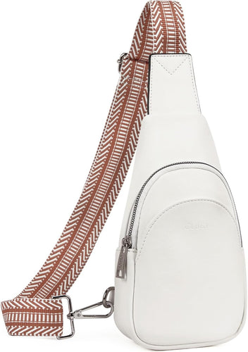 Faux Leather White Aztec Crossbody Travel Sling Bag