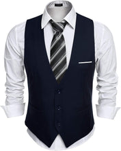 Load image into Gallery viewer, Men&#39;s Light Grey Sleeveless Formal Slim Fit Suit Vest