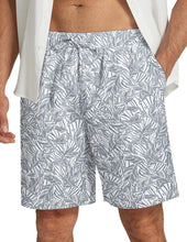 Load image into Gallery viewer, Men&#39;s Teal Printed Summer Beach Elastic Shorts