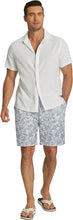 Load image into Gallery viewer, Men&#39;s Black &amp; White Printed Summer Beach Elastic Shorts