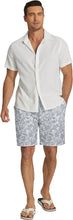 Load image into Gallery viewer, Men&#39;s Orange Sunflower Printed Summer Beach Elastic Shorts
