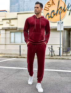 Men's Black Hoodie & Pants Sweatsuit Set