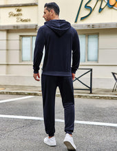 Load image into Gallery viewer, Men&#39;s Black Hoodie &amp; Pants Sweatsuit Set