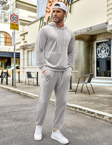 Men's Black Hoodie & Pants Sweatsuit Set