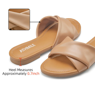 Camel Casual Leather Summer Flat Sandals