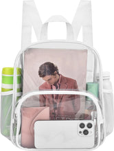 Load image into Gallery viewer, Back To School Black Clear Backpack