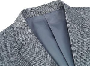 Men's Black Casual Long Sleeve Work Pocketed Blazer