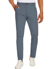 Load image into Gallery viewer, Men&#39;s Steel Blue Stretch Slim Fit Pants