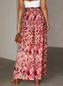 Ready For Vacay Pink Floral High Waist Long Pants