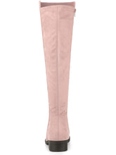 Load image into Gallery viewer, Dust Pink Suede Knee High Side Zipper Boots
