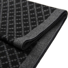 Load image into Gallery viewer, Men&#39;s Luxury Diamond Black Cashmere Feel Scarf