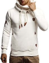 Load image into Gallery viewer, Ecru Men&#39;s Oversize Long Sleeve Turtleneck Pullover Shirt