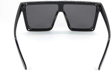 Load image into Gallery viewer, Rhinestone Studded Flat Top Sunglasses