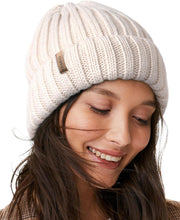 Load image into Gallery viewer, Chunky Knit Khaki Winter Beanie Hat