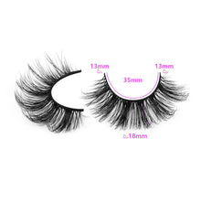 Load image into Gallery viewer, Cassie Black Fluffy 3D Mink Eye Lashes Thick Extension Eyelashes