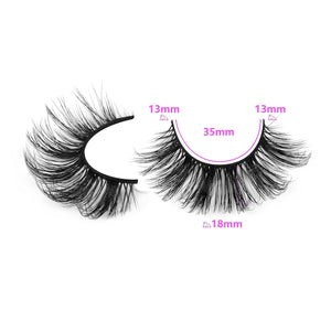 Cassie Black Fluffy 3D Mink Eye Lashes Thick Extension Eyelashes