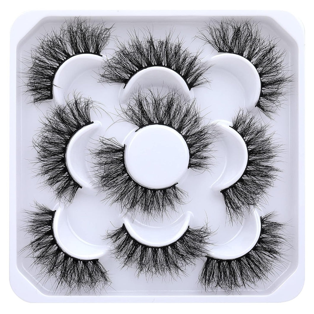 Cassie Black Fluffy 3D Mink Eye Lashes Thick Extension Eyelashes