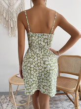 Load image into Gallery viewer, Trendy Floral Green Sleeveless Bodycon Dress