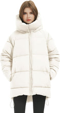 Load image into Gallery viewer, Trendy Black Quilted Puffer Mid-Length Warm Winter Heavyweight Coat