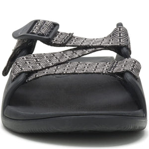 Black & Grey Men's Summer Strap Open Toe Sandals
