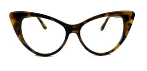Vintage Inspired Tortoise Pink Cateye Clear Eyeglass Frames