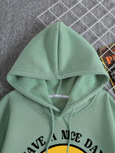 Load image into Gallery viewer, Men&#39;s Mint Green Graphic Printed Long Sleeve Hoodie