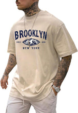 Load image into Gallery viewer, Men&#39;s White Brooklyn Printed Short Sleeve T-Shirt