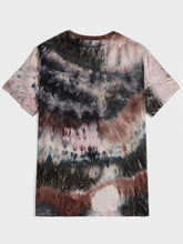 Load image into Gallery viewer, Men&#39;s Tie Dye Multi Color Crew Neck Short Sleeve Shirt