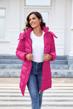 Load image into Gallery viewer, Winter Puffer Pink Long Sleeve Silver Removable Hooded Coat