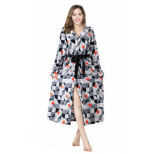 Load image into Gallery viewer, Geometry Soft &amp; Plush Long Sleeve Hooded Robe
