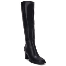 Load image into Gallery viewer, Glossy Black Fashionable Chunky Block Knee High Boots