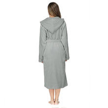 Load image into Gallery viewer, Grey Soft &amp; Plush Long Sleeve Hooded Robe