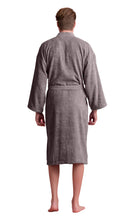 Load image into Gallery viewer, Gray Men&#39;s Turkish Long Sleeve Belted Robe