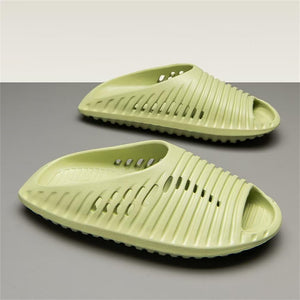 Green Men's Modern Beach Summer Slide Sandals