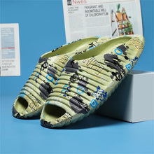 Load image into Gallery viewer, Green Men&#39;s Modern Beach Summer Slide Sandals
