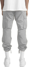 Load image into Gallery viewer, Grey Men&#39;s Cargo Pocket Casual Pants