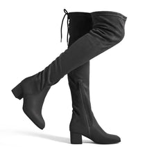 Load image into Gallery viewer, Grey Laurence Style For Fall Stretch Over The Knee Boots