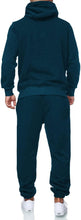 Load image into Gallery viewer, Men&#39;s Blue Long Sleeve Hoodie Long Sleeve 2pc Sweatsuit