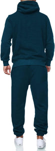 Men's Light Grey Long Sleeve Hoodie Long Sleeve 2pc Sweatsuit