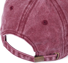 Load image into Gallery viewer, Men&#39;s Vintage Washed Cranberry Distressed Baseball Cap
