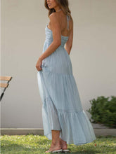 Load image into Gallery viewer, Boho Dream Light Blue Halter Maxi Dress