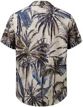 Load image into Gallery viewer, Men&#39;s Khaki Grey Island Style Short Sleeve Shirt