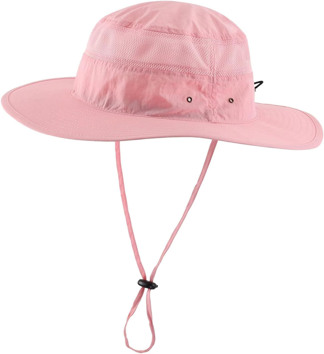 Men's Pink Sun Hat Wide Brim Bucket Beach Safari Fishing Hat