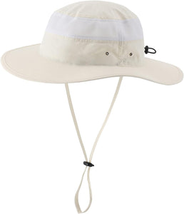 Men's Black Sun Hat Wide Brim Bucket Beach Safari Fishing Hat