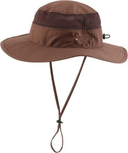 Load image into Gallery viewer, Men&#39;s Khaki Sun Hat Wide Brim Bucket Beach Safari Fishing Hat