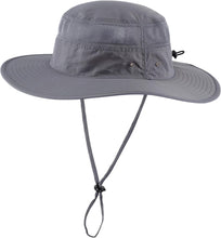 Load image into Gallery viewer, Men&#39;s Khaki Sun Hat Wide Brim Bucket Beach Safari Fishing Hat