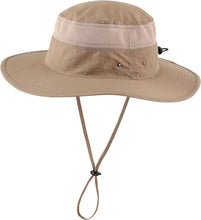 Load image into Gallery viewer, Men&#39;s Black Sun Hat Wide Brim Bucket Beach Safari Fishing Hat