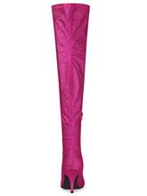 Load image into Gallery viewer, Hot Pink Stylish Glitter Over The Knee Boots